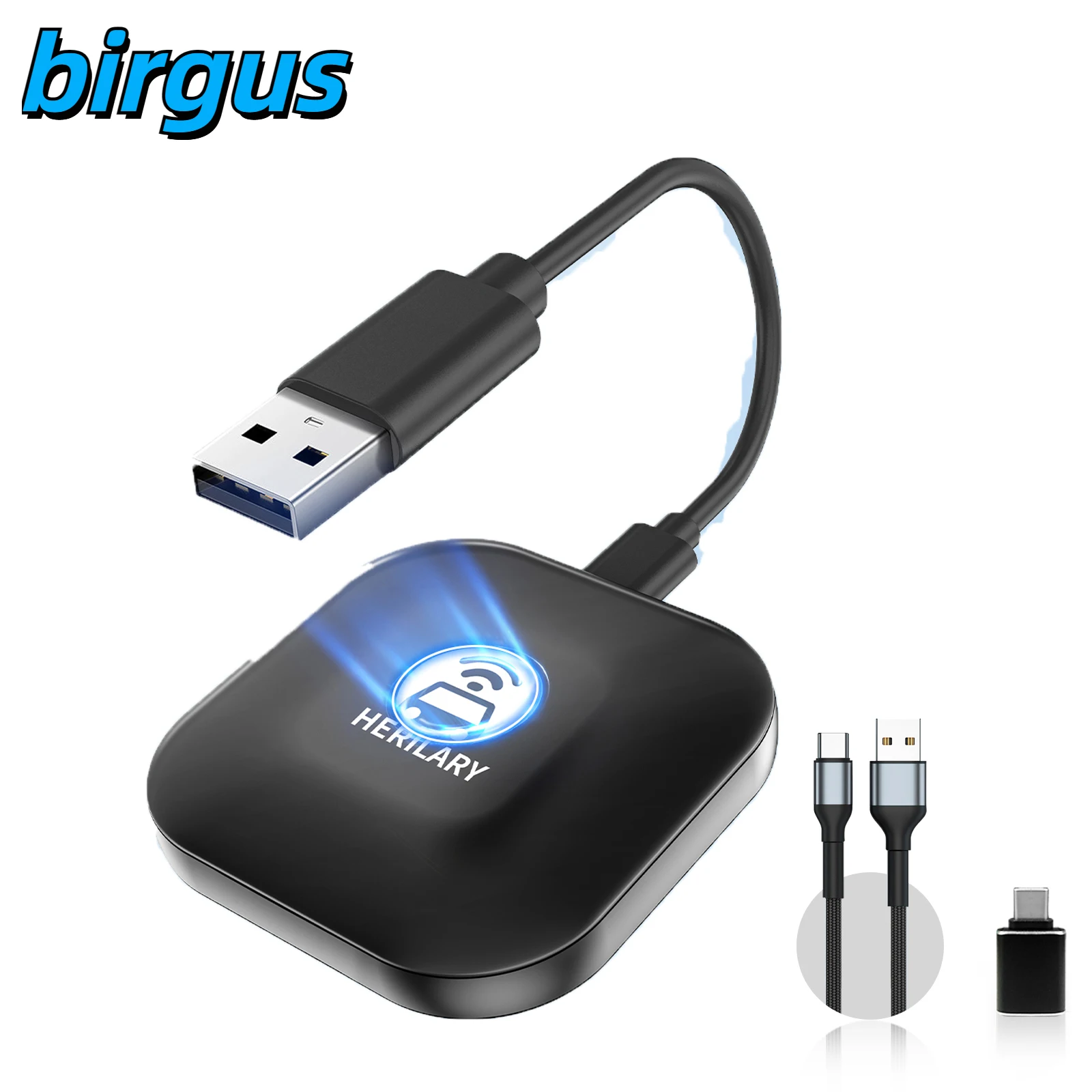 

Birgus wireless car play adapter Car Android Phone Car Android Auto Player Bluetooth car 2in1 apple carplay inalambrico