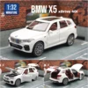 1/32 BMW X5 SUV Toy Car Model Diecast Metal Vehicle Miniature Sound & Light Pull Back Collection Gift for Children Boys Kid 5