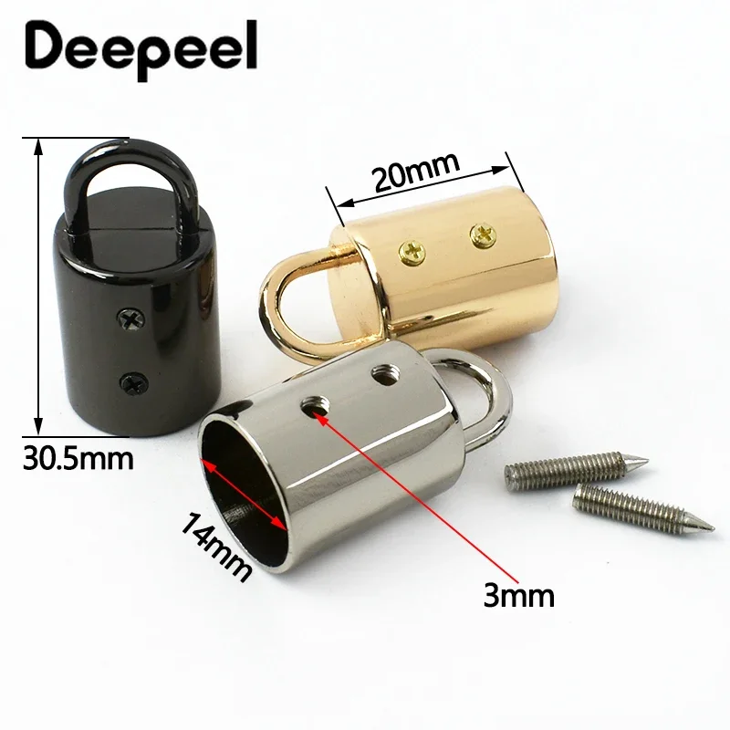 5/10/20Pcs 14mm bag metal buckles handbag strap tassel cap clasp hook connector hanger rope cord lock DIY hardware accessories