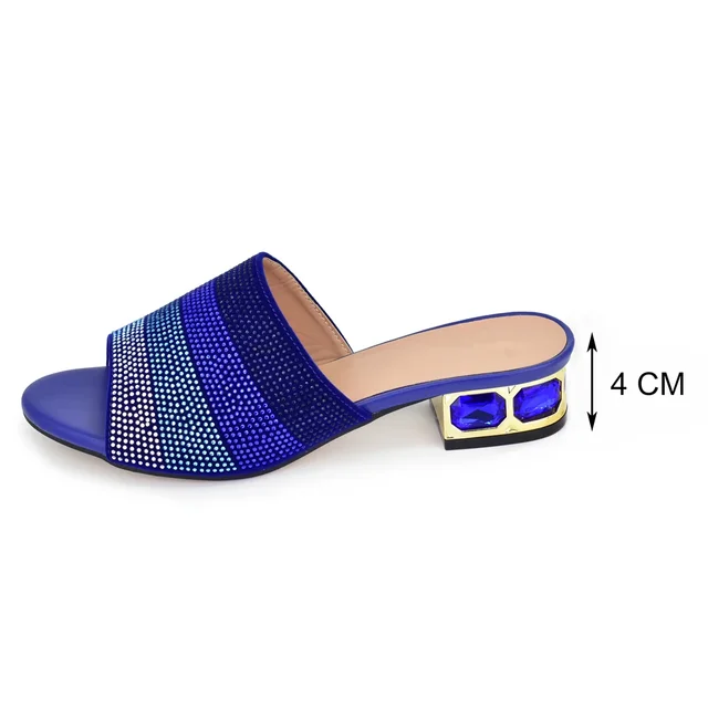 Luxury Rhinestone Crystal Pumps Elegant Low Heels for Women Party Shoes - Image 6