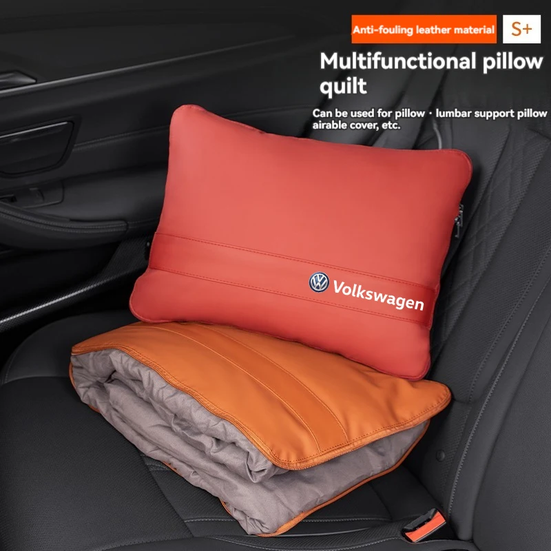 Multifnctional Car Blanket Quilt Pillow Waist Cushion Pad Interior Accessories Air Condition Quilt For vw Volkswagen Car