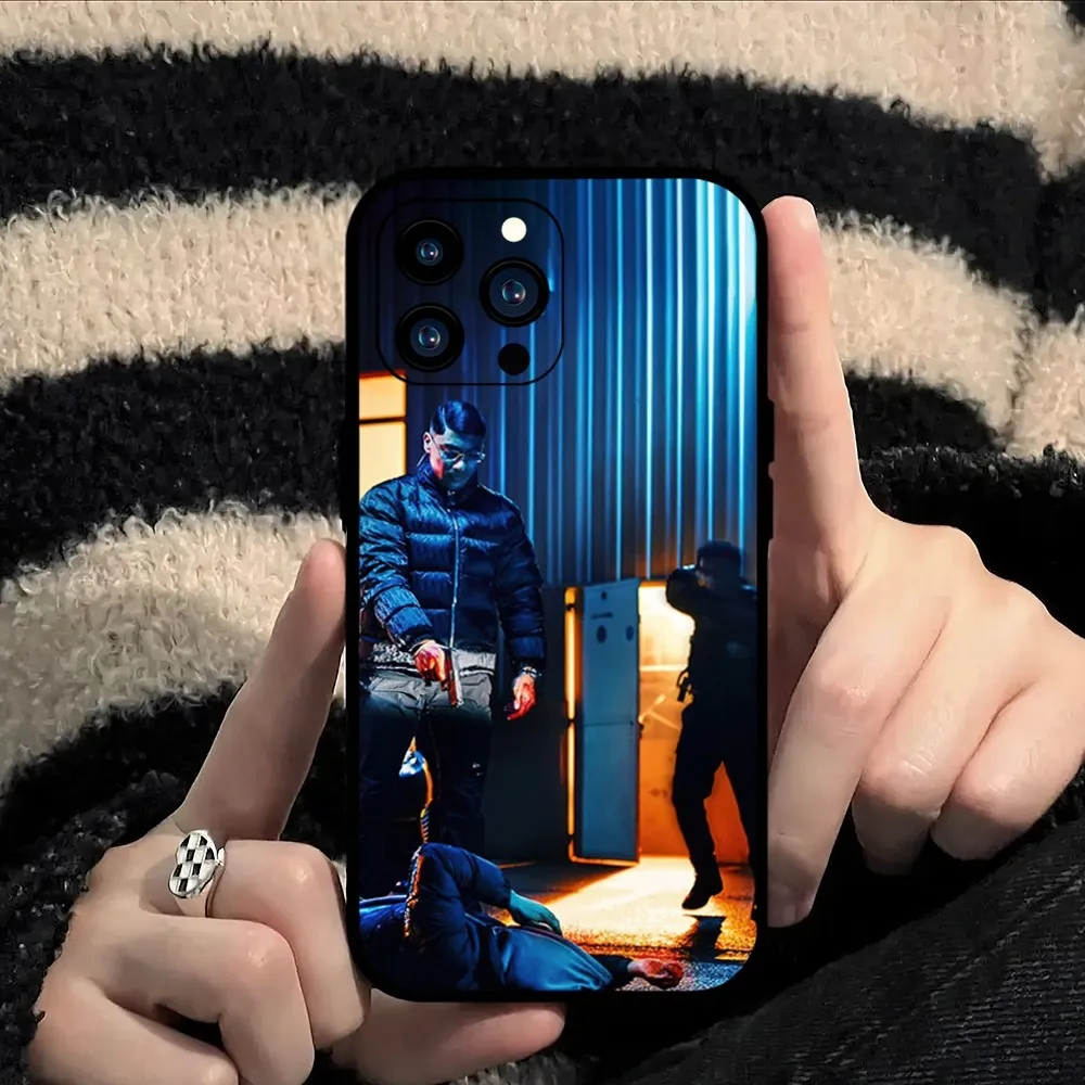 thumbnail image 1 of Funda de teléfono Singer Omerta Maes para iPhone Mini 11 12 13 14 15 Pro XS Max X Plus SE XR carcasa suave negra, 1 of 4