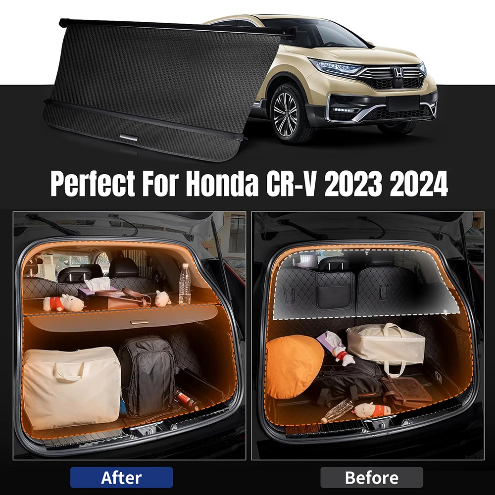 Trunk Cargo Cover For Honda CRV RS Security Shield Rear Luggage Curtain Partition Privacy