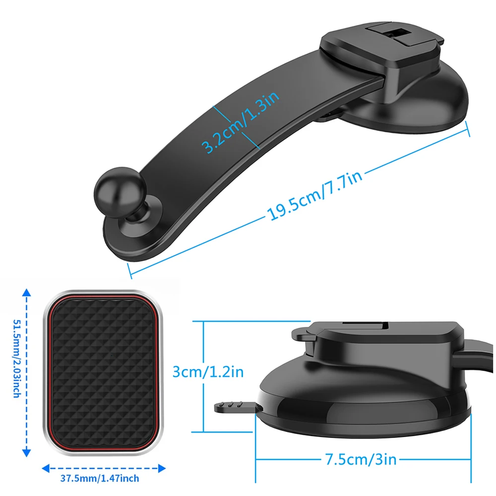 Magnetic Car Phone Holder 6 Strong Magnet Phone Car Mount Universal Dashboard Windscreen Suction Cup Mobile Phone Mount for iPho