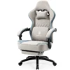 Dowinx Gaming Chair Breathable Fabric Computer Chair with Pocket Spring Cushion, Office Chair with Gel Pad and Storage Bag 1