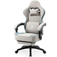 Dowinx Gaming Chair Breathable Fabric Computer Chair with Pocket Spring Cushion, Office Chair with Gel Pad and Storage Bag 1