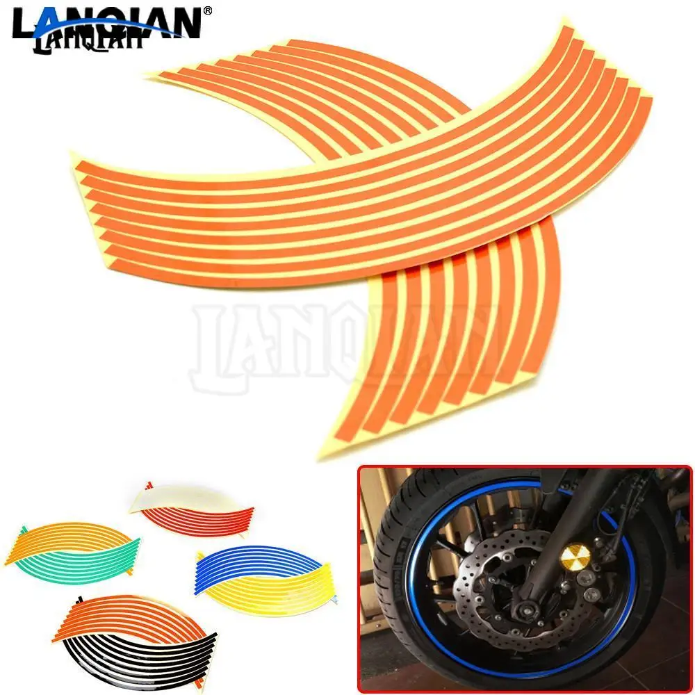 

motorcycle motorbike accessories Wheel Stickers Reflective Rim Stripe Tape Bike Motorcycle Car FOR universal