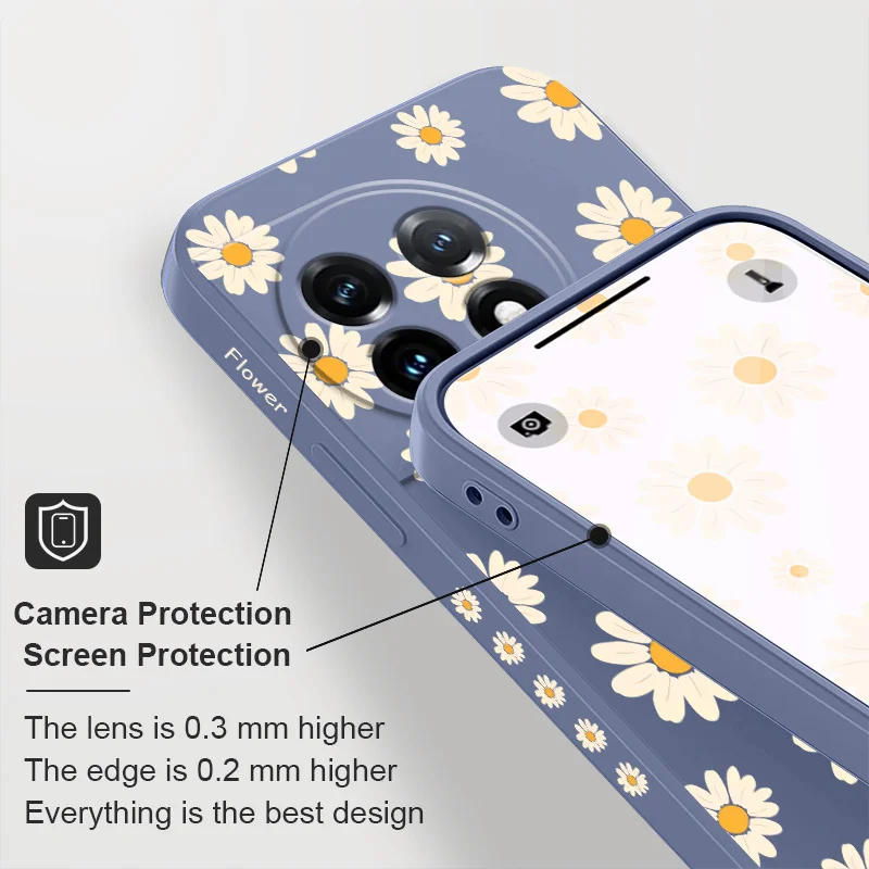 Corrugated Daisy Liquid Silicone Phone Case