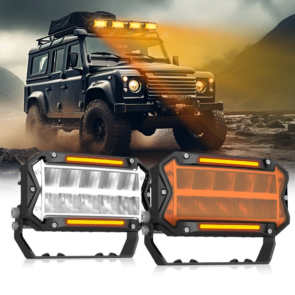 5 60W 1 쌍 LED 작업 조명 스포트라이트 오프로드 트럭 4x4 SUV ATV 자동차 안개등 지프 다기능 오토바이 헤드 라이트