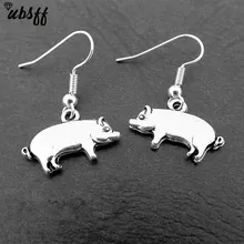 

2022 New Arrival Cute Lovely Pig Drop Earring Funny Piggy Silver Color Earrings for Baby Girls Pet Lovers Metal Love Jewelry