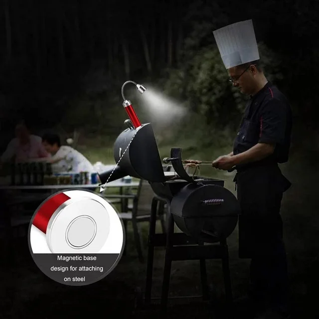 Mágneses Bbq Könnyű Grillező Faszén Tartozékok Hőálló Weber Grill Barbeque Led Világító Lámpa Kültéri Szerszámok - Image 6
