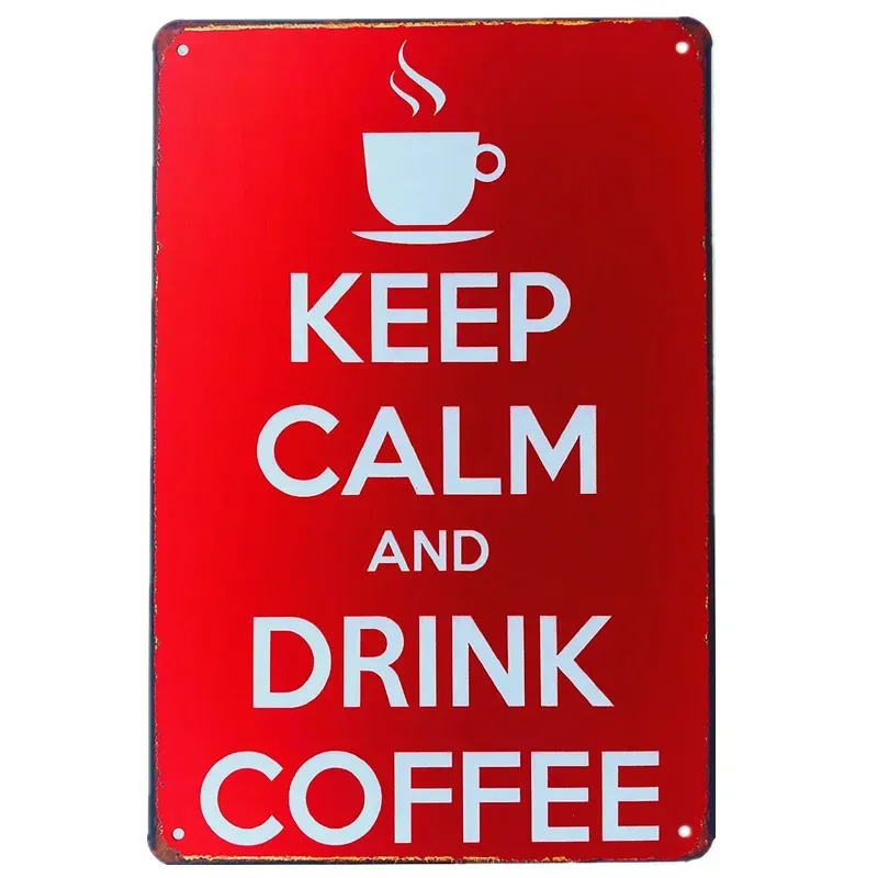 JIMOWANG Coffee Bar Sign Hot Chocolate and Tea Vintage Metal Plaque Signs for Kitchen Cafe Pub Home Coffee Station Decor 8 x 12 pollici