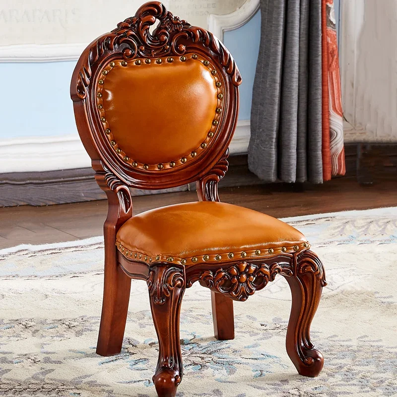 

Luxury Modern Chairs Wood Elastic Small Dresser Leather Italian Chairs Bedroom Back Support Sillon Individual Salon Furniture