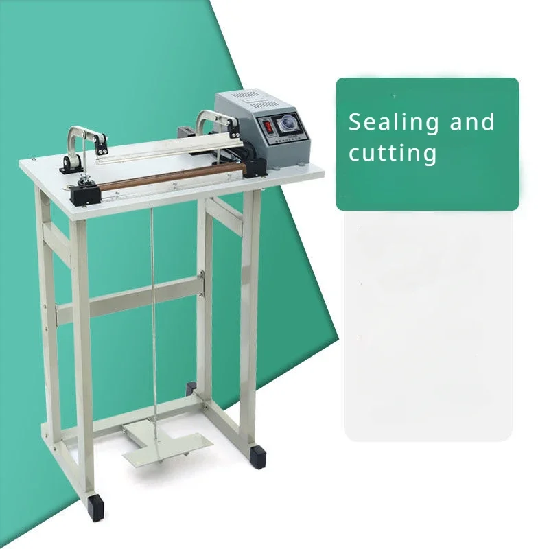 

Термоусадочная пленка из ПВХ, чайная пленка из алюминиевой фольги, машина для нагревания и запечатывания нетканых тканей с питанием от ног для запечатывания и резки