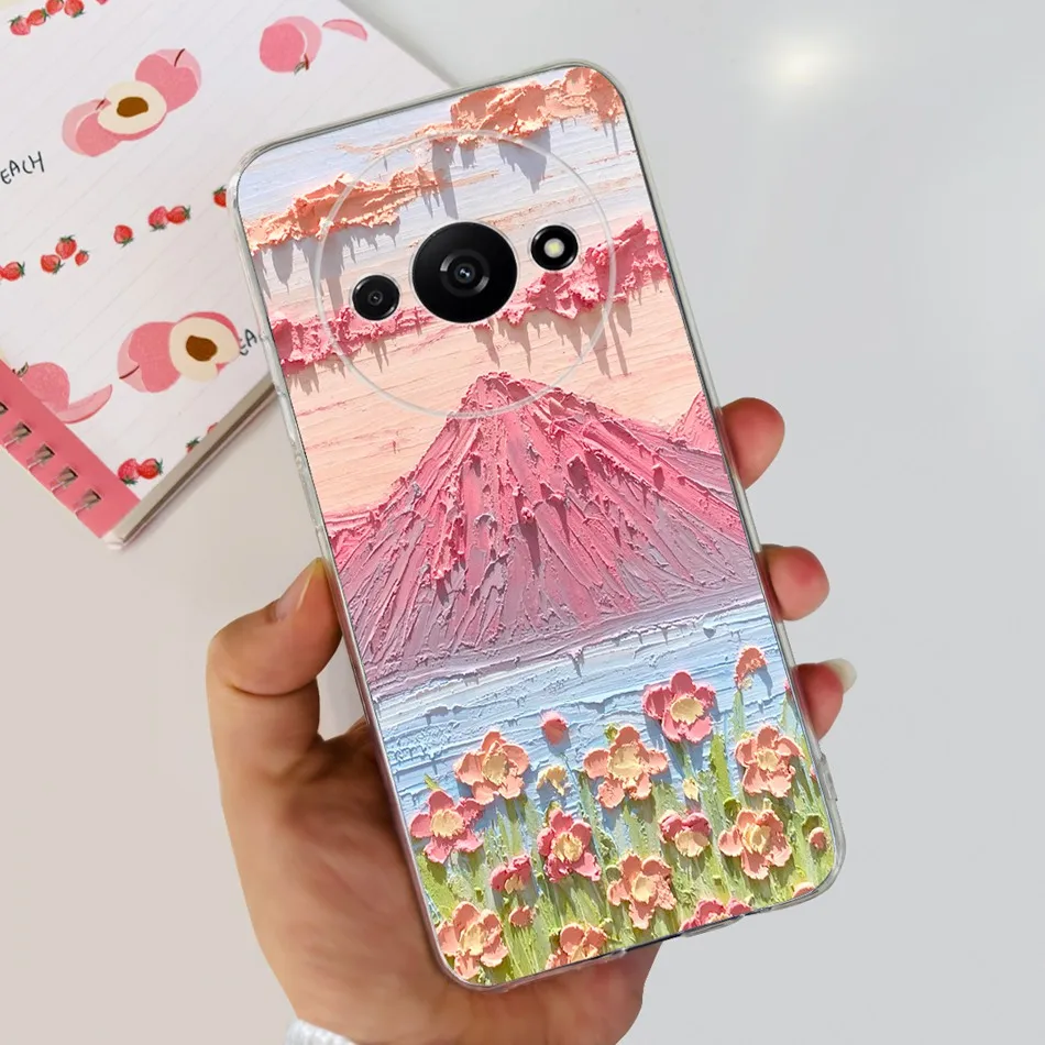 Elegant Printing Soft Silicone Clear TPU Slim Phone Case