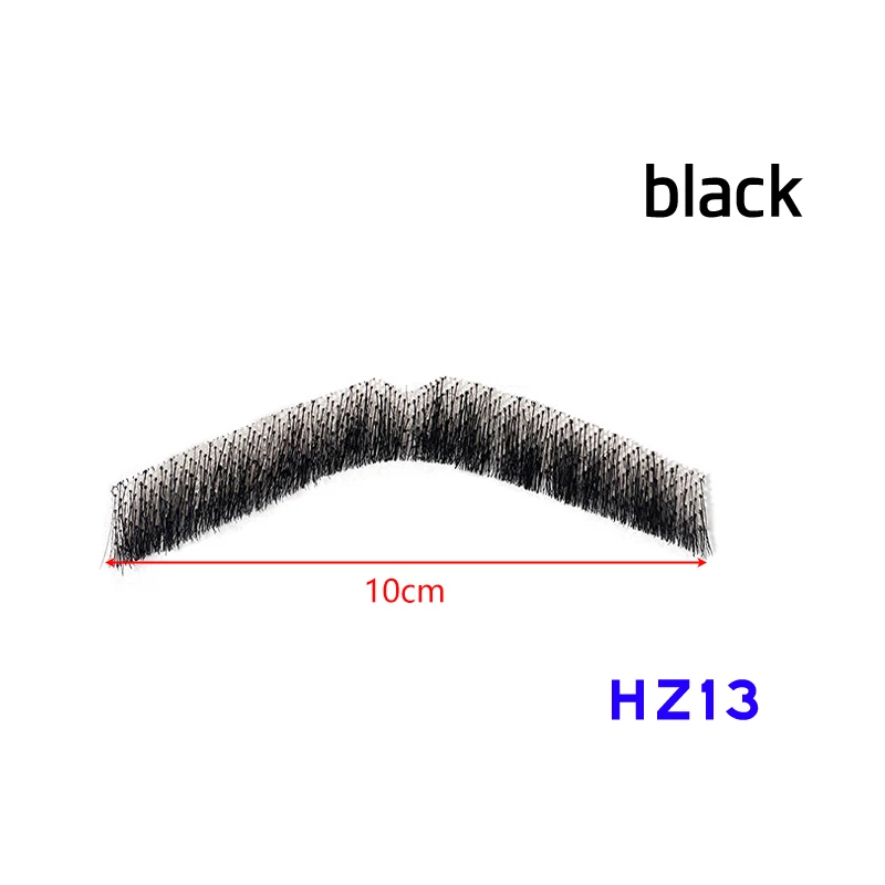 100% İnsan Saç El Yapımı Siyah Kahverengi Erkekler için Gerçekçi Sahte Bıyık Görünmez Sakal Tarafından Makyaj Yüz Saç