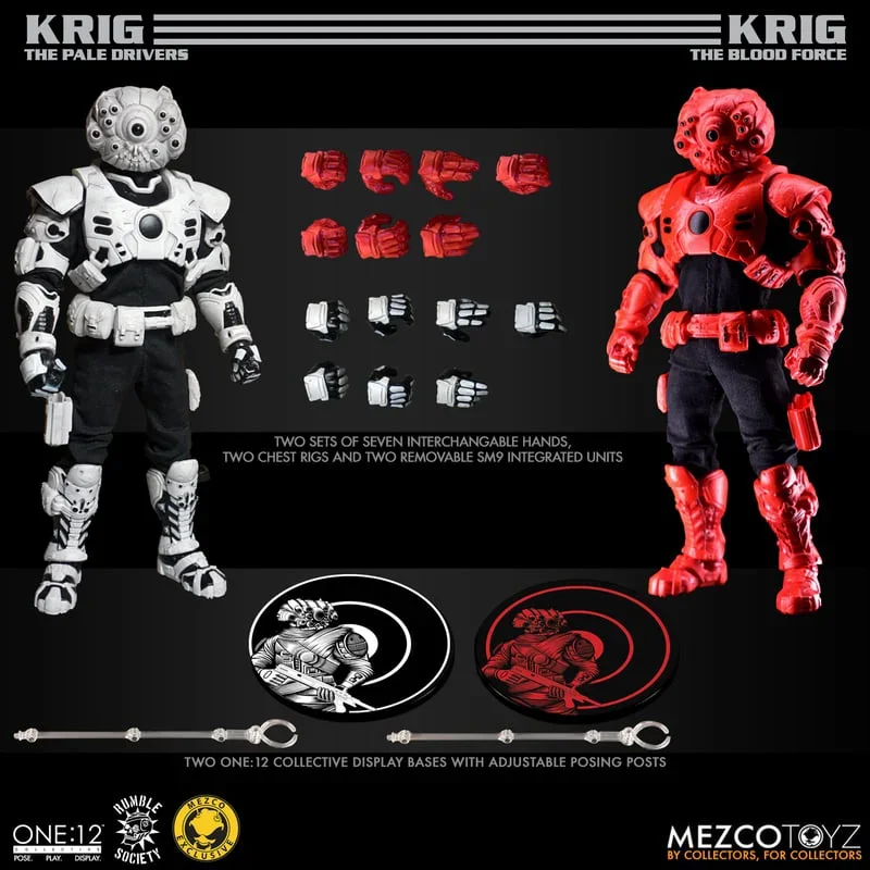 

Коллективная модель 100% года, Оригинальный конструктор Mezco One:12, коллективная ходьба, атака на Krig, модель эскадры 13
