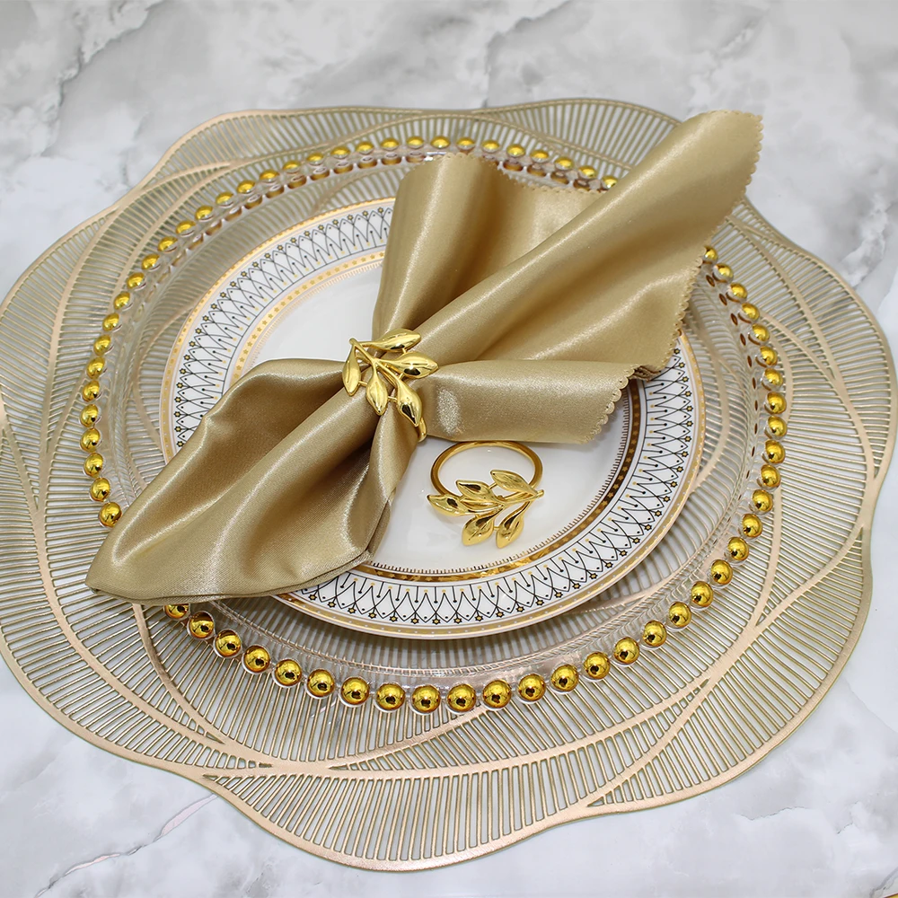 Gold Leaf Napkin Rings Napkin Holder 6Pcs For Christmas Thanksgiving Wedding Dinnig Table Decoration christmas napkin holder,napkin ring