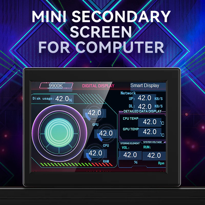 IPS LCD C Ÿ  ȭ, Ʈ UI ÷, CPU GPU RAM HDD , Ʈ, DIY ׸, ǽð  PC, 3.5 ġ