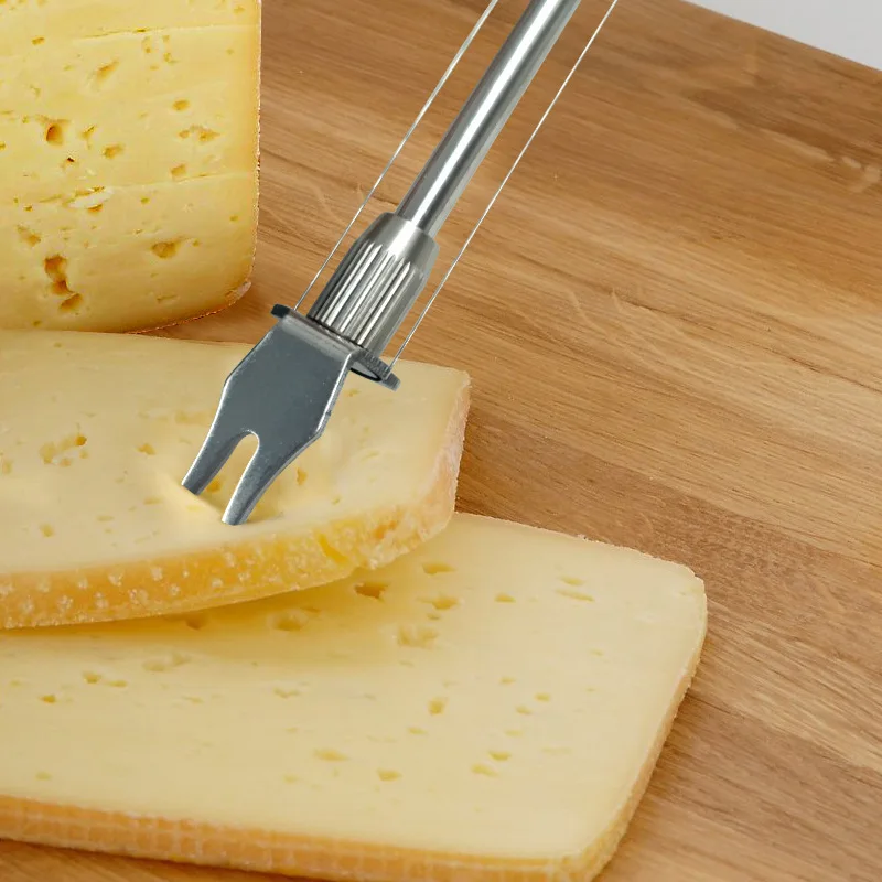 StainlessSteelCheeseBoardDoubleWireCheeseSlicerAdjustable