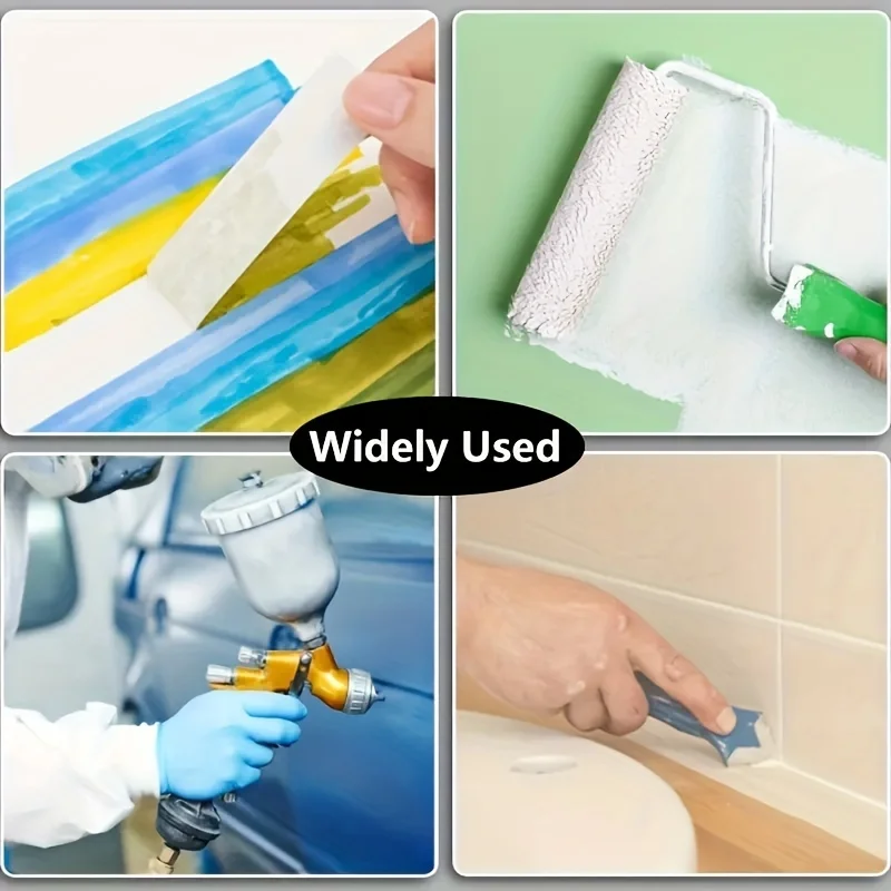 50m/롤 수채화 접착 페인팅 마스킹 테이프 화이트 사이드 테이프 접착 크레이프 종이 유화 스케치 드로잉 용품