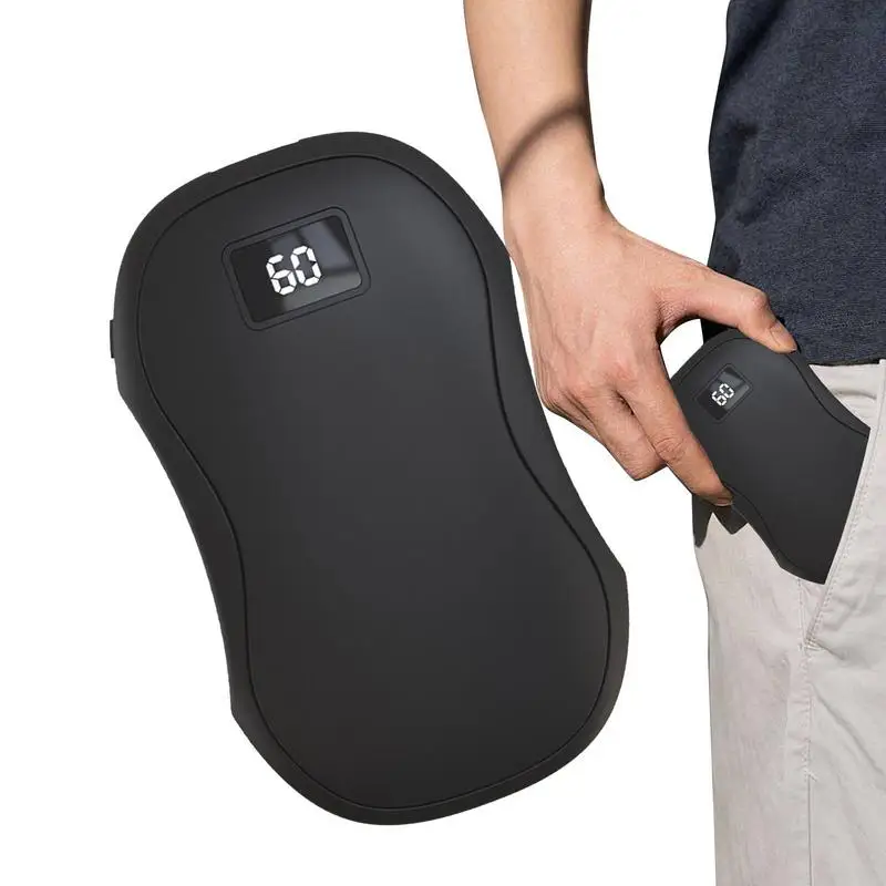 2-in-1 Digital Display Hand Warmer Portable USB Charging Power Bank Three Gear Temperature Adjustable Heater
