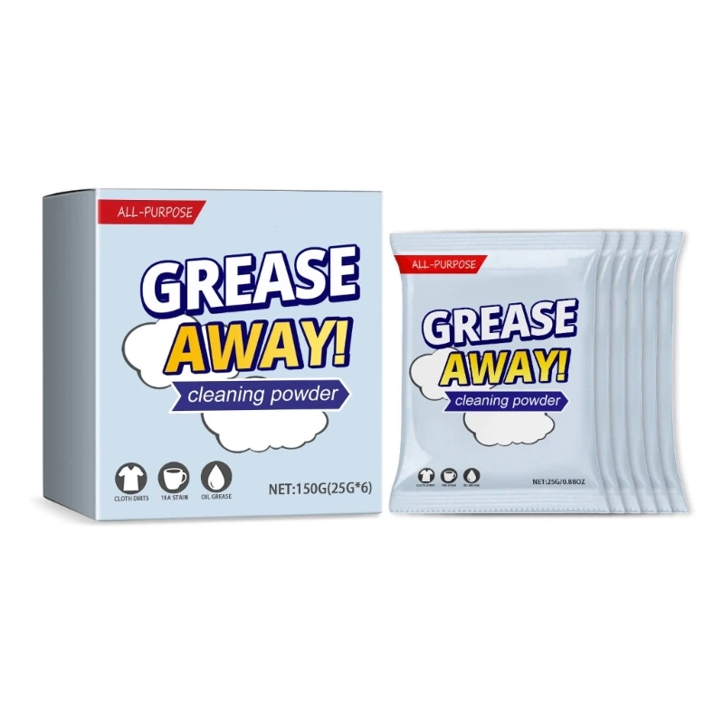 Kitchen Cleaning Powder Effective Household Degreasers Heavy Oil Stains Powder Cleaner Kitchening Cleaning Solution