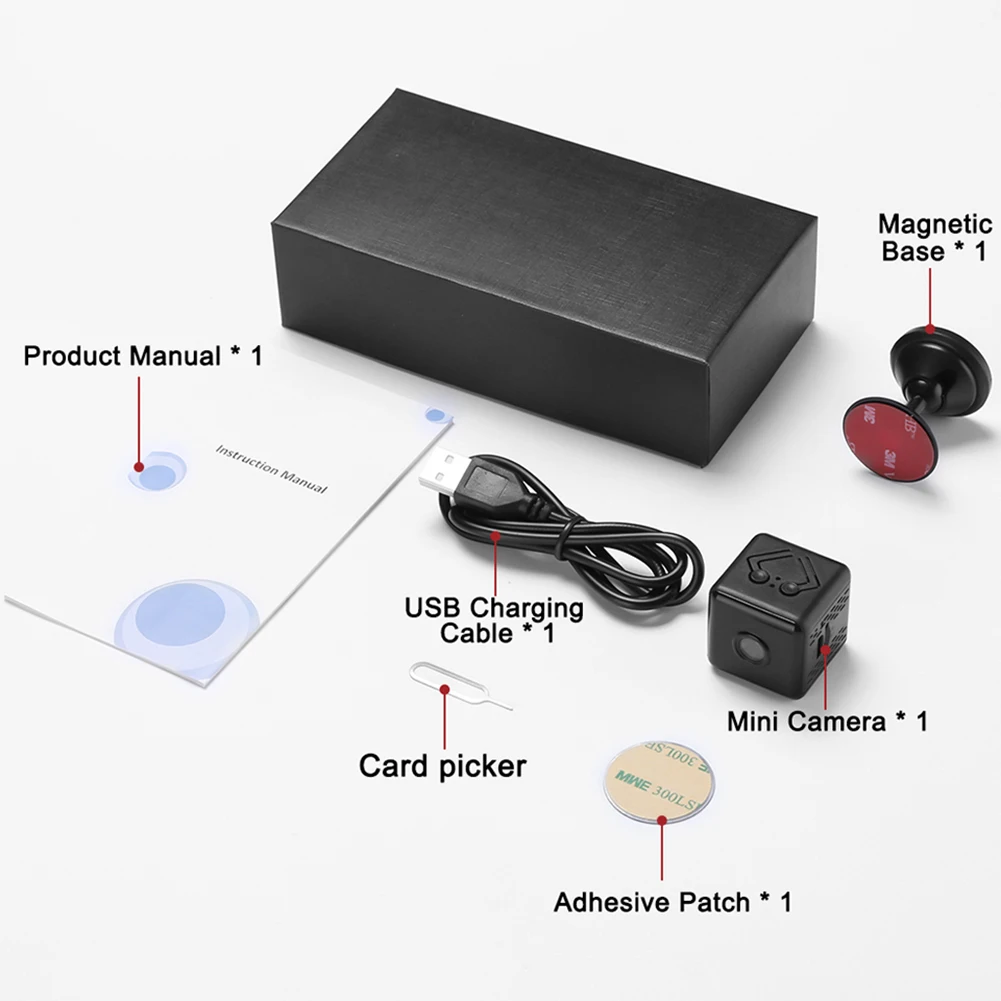 1080P Mini Camera Night Vision Home Security Protection Camera Motion Detection Alarm Video Recorder for Home Room Car