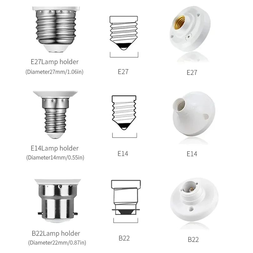 10PCS LED Light Bulb B22 E27 E14 110V 3W 6W 9W 12W 15W 20W Low Watt LED Light Bulbs Low Wattage Ultra Bright Durable