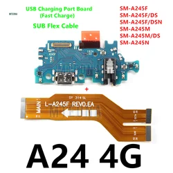 Enhanced USB Charger Board Dock Connector with Charging Port and Motherboard Flex Cable (A24 4G)