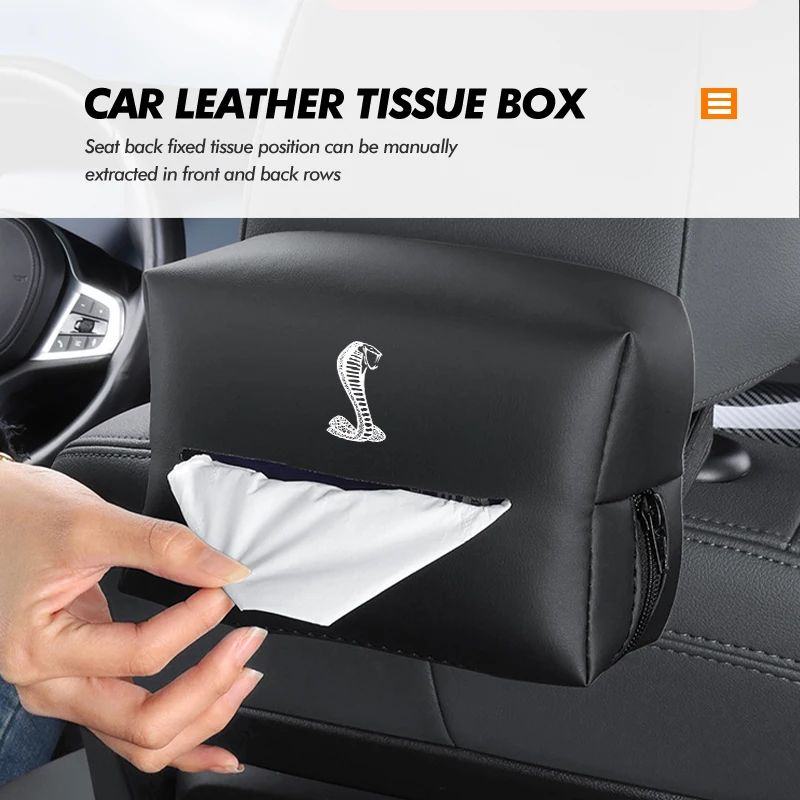 티슈 보관함 자동차 뒷좌석 홀더 헤드레스트 종이 커버 머스탱 GT AC Mach-E 코브라 GT350 GT500 2017 2018 2019 2020용