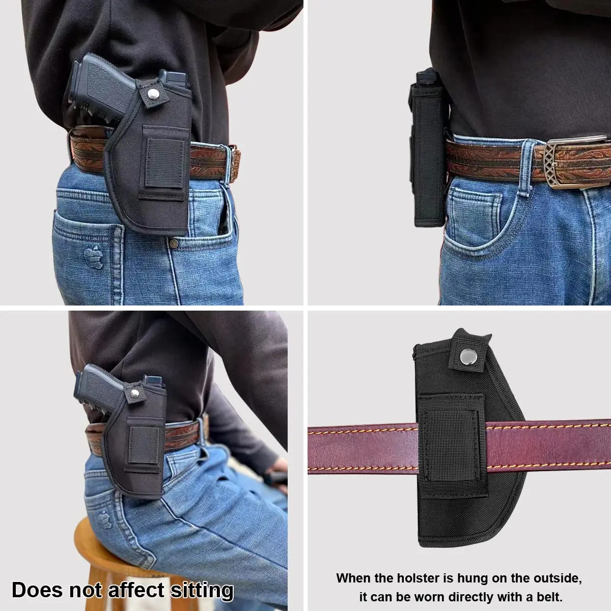 Holster with Laser for 9/40/45 Pistols Fit: Glock 19, Taurus G3, Sig Sauer P226, Smith&Wesson M&P, Ruger, Springfield,Walther 5
