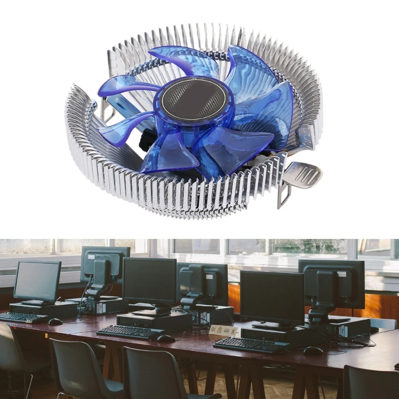 LGA775용 데스크탑 컴퓨터 CPU 쿨러 LED 알루미늄 방열판 냉각 라디에이터