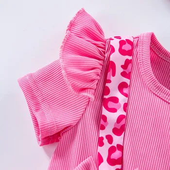 Infant Baby Girls Summer Short Sleeve Rompers Bodysuit With Headbands Playsuits Newborn For Baby Clothes 6 9 12 18 24 Months 5