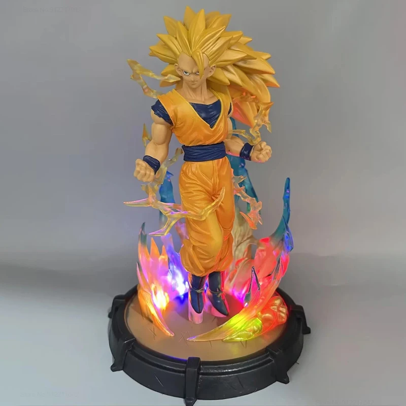 

Новинка фигурка Гоку из «дракона жемчуга зет» супер сайян 3 супер три Гоку фигурка светящаяся аниме модель GK украшения