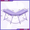 Gaming Desk 50.4” with LED Light & Power Outlets, L-Shaped Gaming Desk  with Monitor Stand, Ergonomic Gamer Table, Purple 6