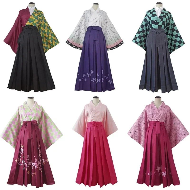 

Tomioka Giyuu Kochou Shinobu Kanroji Mitsuri Kamado Tanjirou Nezuko Tsuyuri Kanawo Kimono Set Demon Slayer Cosplay Costumes