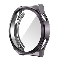 Protective Soft TPU Case Cover with Screen Protector for Huawei GT 3 Pro 46mm (GRAY)