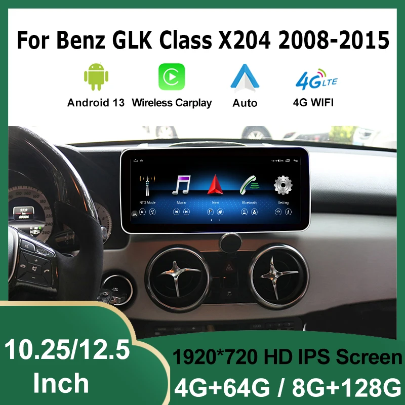 

Android 13 GPS Navi For Mercedes Benz GLK X204 2008-2015 DVD Player Car Radio Multimedia Screen Carplay Auto Head Unit Bluetooth