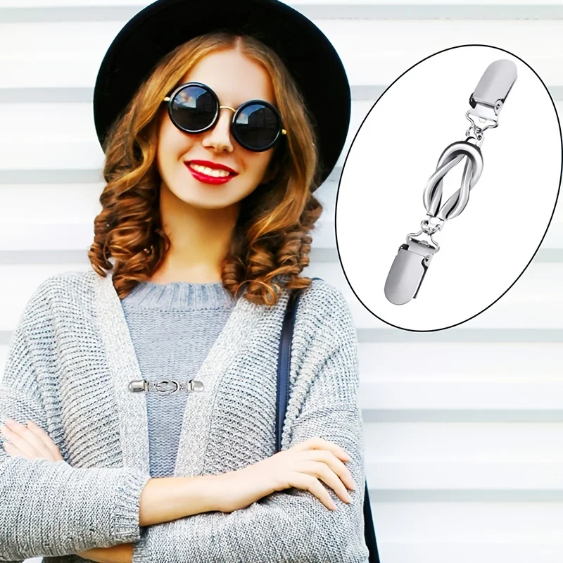 1PC Cardigan Clip Classic Multi Styles For Sweater Shawl Shirt Decor Suitable For Official Attire