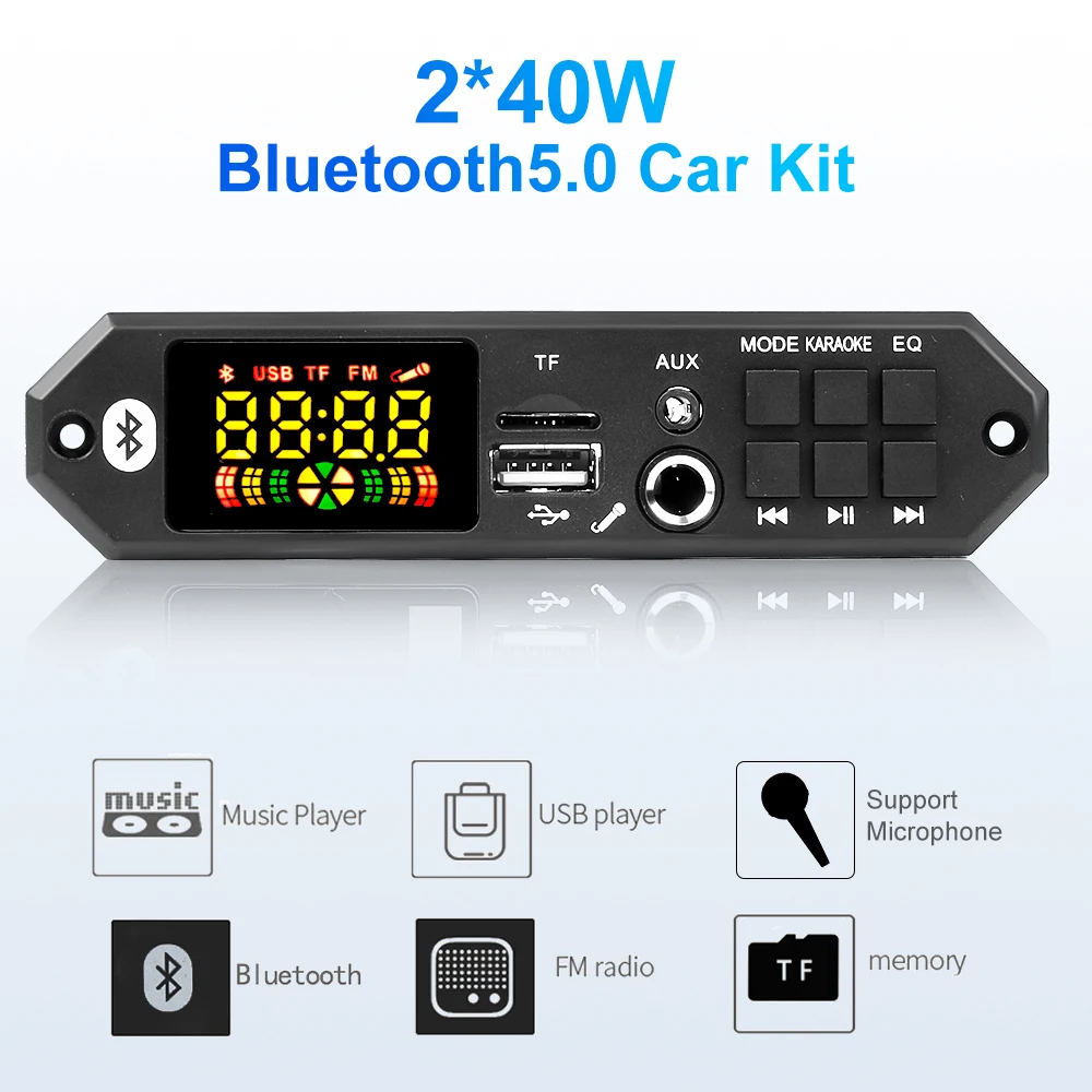 Title 41, 40W 12V Bluetooth 5.0 Audio Scheda amplificator...