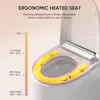 Smart Toilet with Built-in Heated Seat, Tankless Toilet with Auto Flushing,Adjustable Seat Temp, Flush Remote Control, Elongated 2