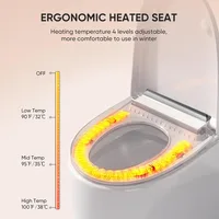 Smart Toilet with Built-in Heated Seat, Tankless Toilet with Auto Flushing,Adjustable Seat Temp, Flush Remote Control, Elongated 2