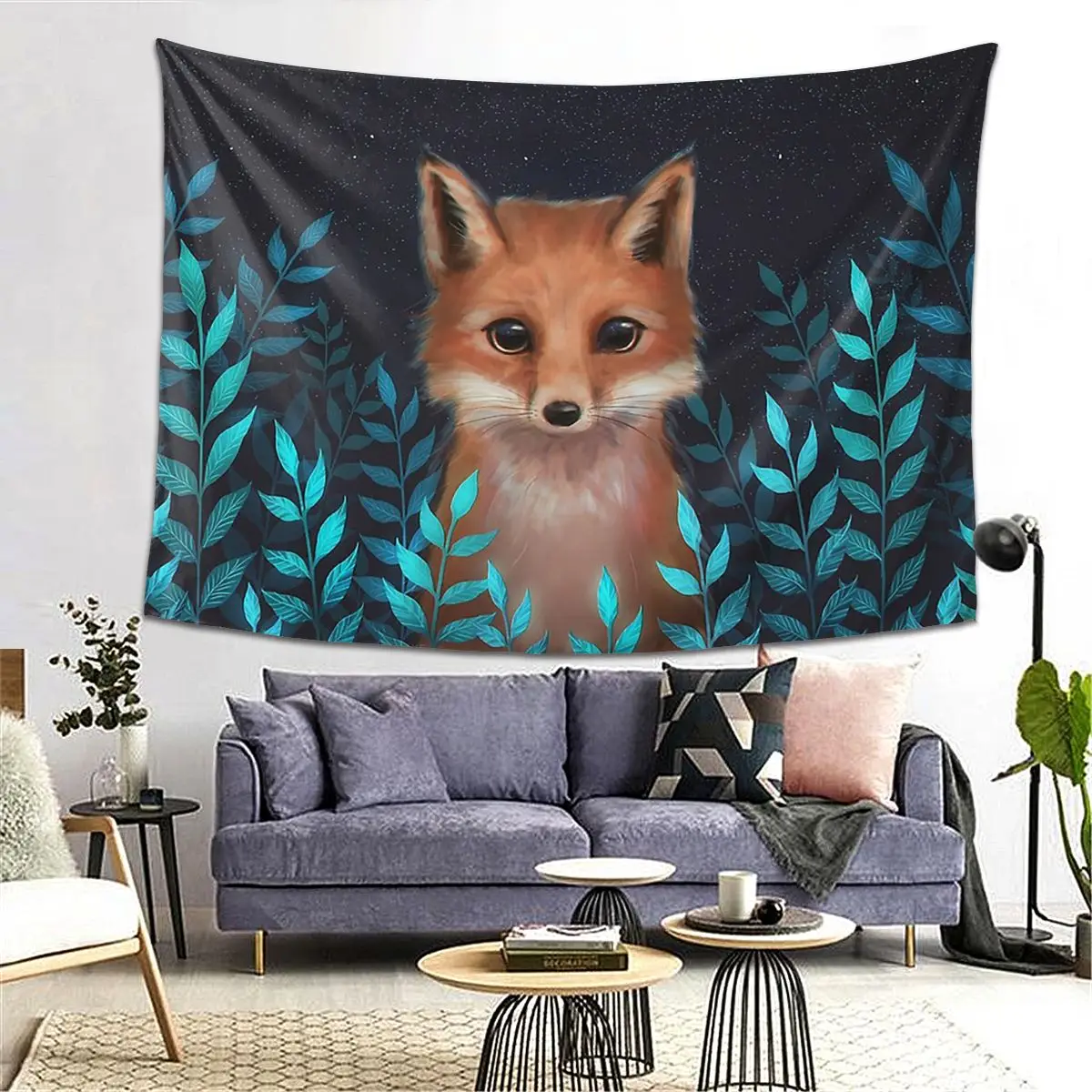 

Fox Tapestry Decoration Art Aesthetic Tapestries for Living Room Bedroom Decor Home Hippie Wall Cloth Wall Hanging