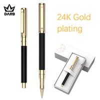 【DARB】 Ручка-роллер, высококачественная металлическая роскошная ручка с 24-каратным позолотой, подарок для бизнеса и офиса