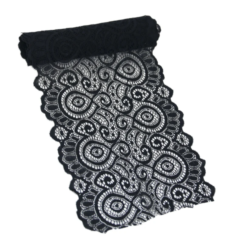 18cm Elastic Lace Fabric French Hollow Underwear Stretch Laces Trim 3 Meters for DIY Clothing Design And Production lace fabric,lace sewing accessories,lace sewing supplies,lace accessories,lace garment accessories,lace decoration,chiffon lace fabric