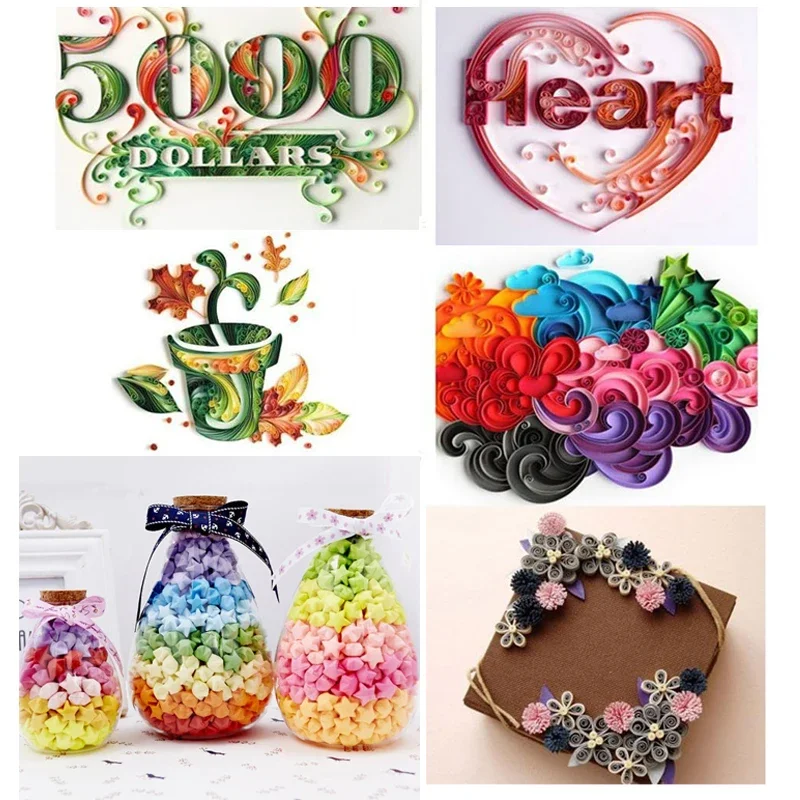 Colorful Origami Star Paper Strips