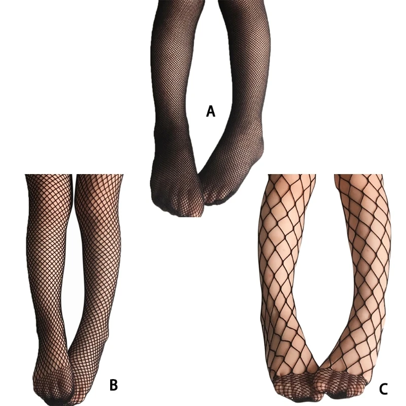 Fashion Fishnet Pantyhose Tights Children Black Net Grid Stocking Stuffers Kids Girls Mesh Stockings kids pantyhose fishnet stockings