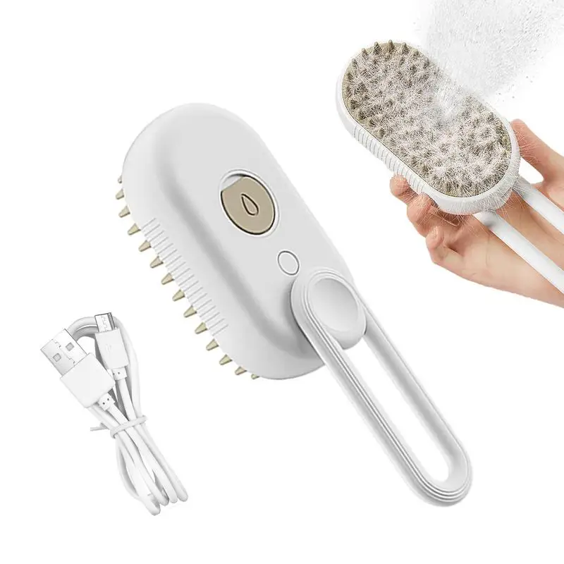 Cat Steam Brush Steamy Dog Brush 3 In 1 Electric Spray Cat Hair Brushes