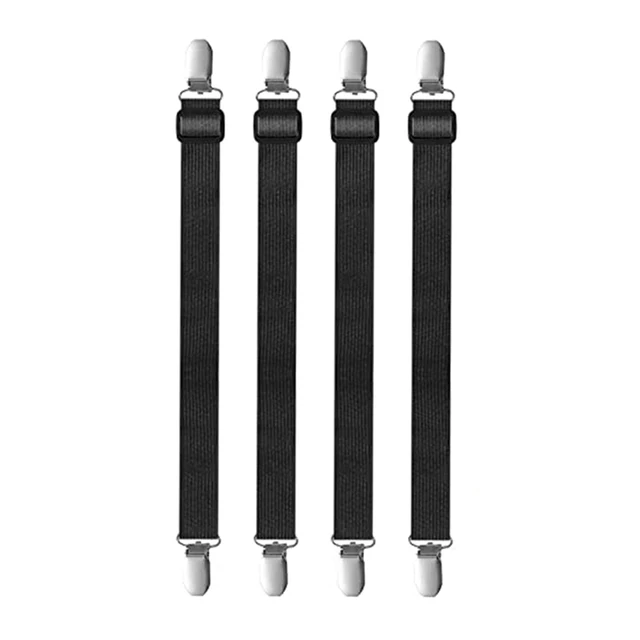 4Pcs/Set Elasztikus Ágynemű-Megfogók Dupla Fejű Klipek Megfogó Tartó Harisnya Ágynemű Rögzítők Állítható Hosszúságú 15-30 Cm-Re - Image 4